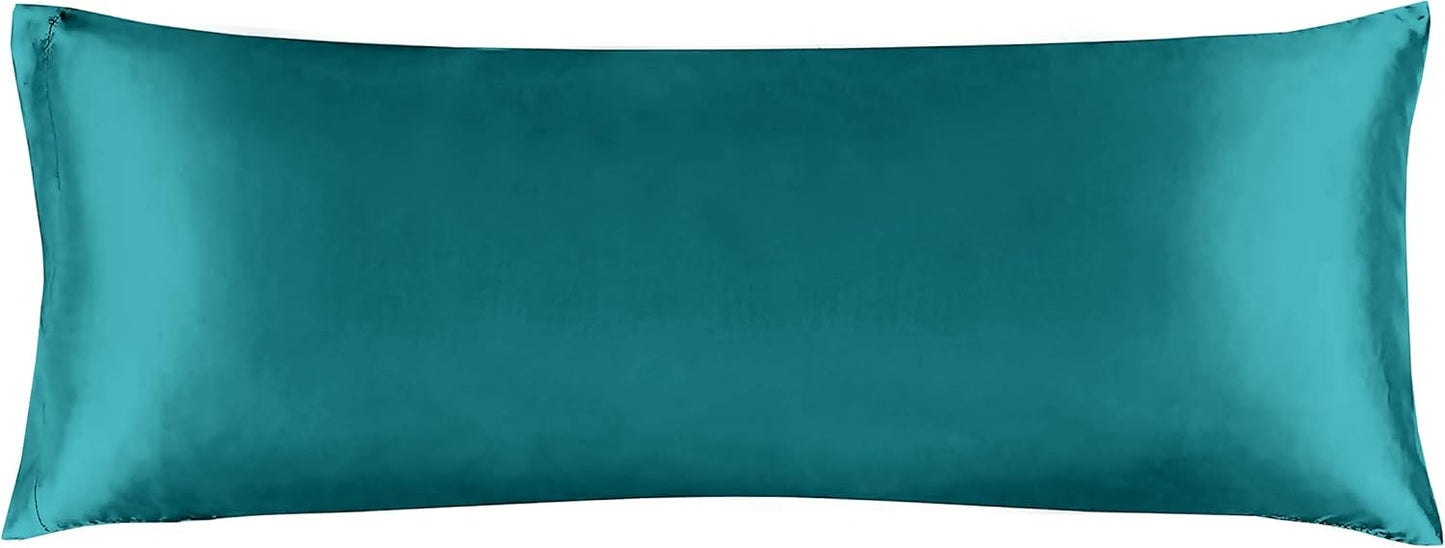 Pure Eco Silk Satin BedSheet Set 4 Piece Full XL Size (54x80)+ 16 Inch Deep Pocket White Color Cooling Soft and Silk Satin Sheets Full XL Size Bedding Set