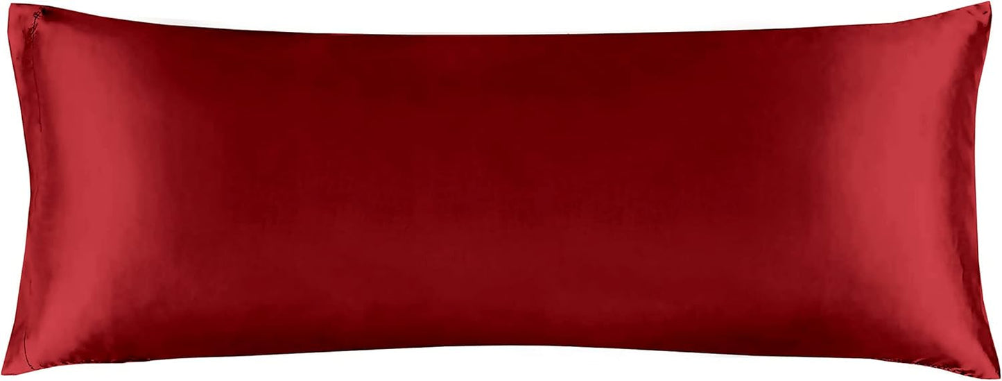 Pure Eco Silk Satin BedSheet Set 4 Piece Full XL Size (54x80)+ 16 Inch Deep Pocket White Color Cooling Soft and Silk Satin Sheets Full XL Size Bedding Set