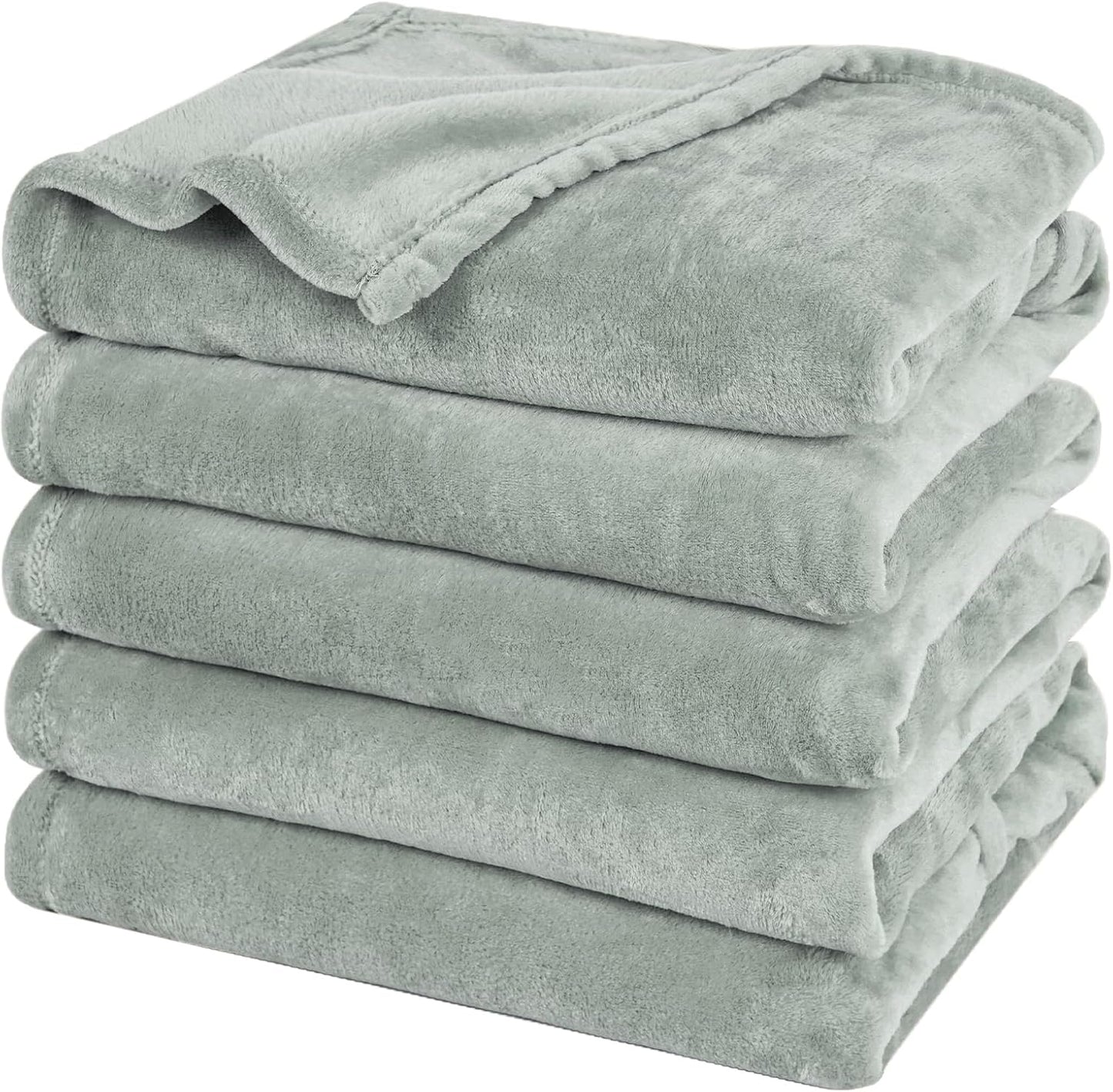 PHF Ultra Soft Fleece Blanket Twin Size, No Shed No Pilling Luxury Plush Cozy 300GSM Lightweight Blanket for Bed, Couch, Chair, Sofa Suitable for All Season, 66" x 90", Khaki