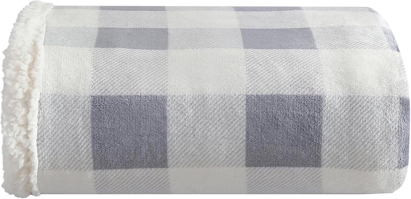 Eddie Bauer - Blanket, Super Soft Reversible Sherpa & Brushed Fleece Bedding, Throw Blankets for Couch, Ideal for Lounging (Clyde Hill Stripe)