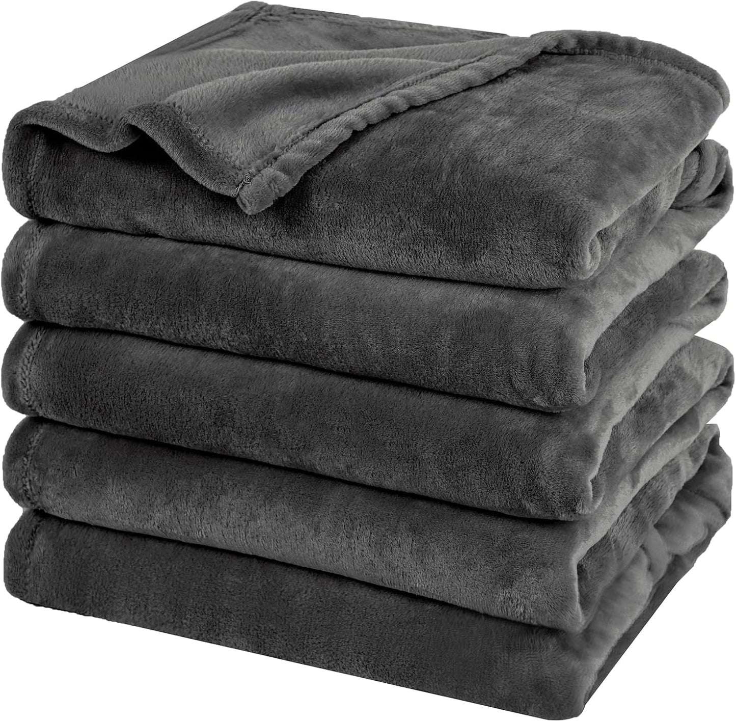 PHF Ultra Soft Fleece Blanket Twin Size, No Shed No Pilling Luxury Plush Cozy 300GSM Lightweight Blanket for Bed, Couch, Chair, Sofa Suitable for All Season, 66" x 90", Khaki