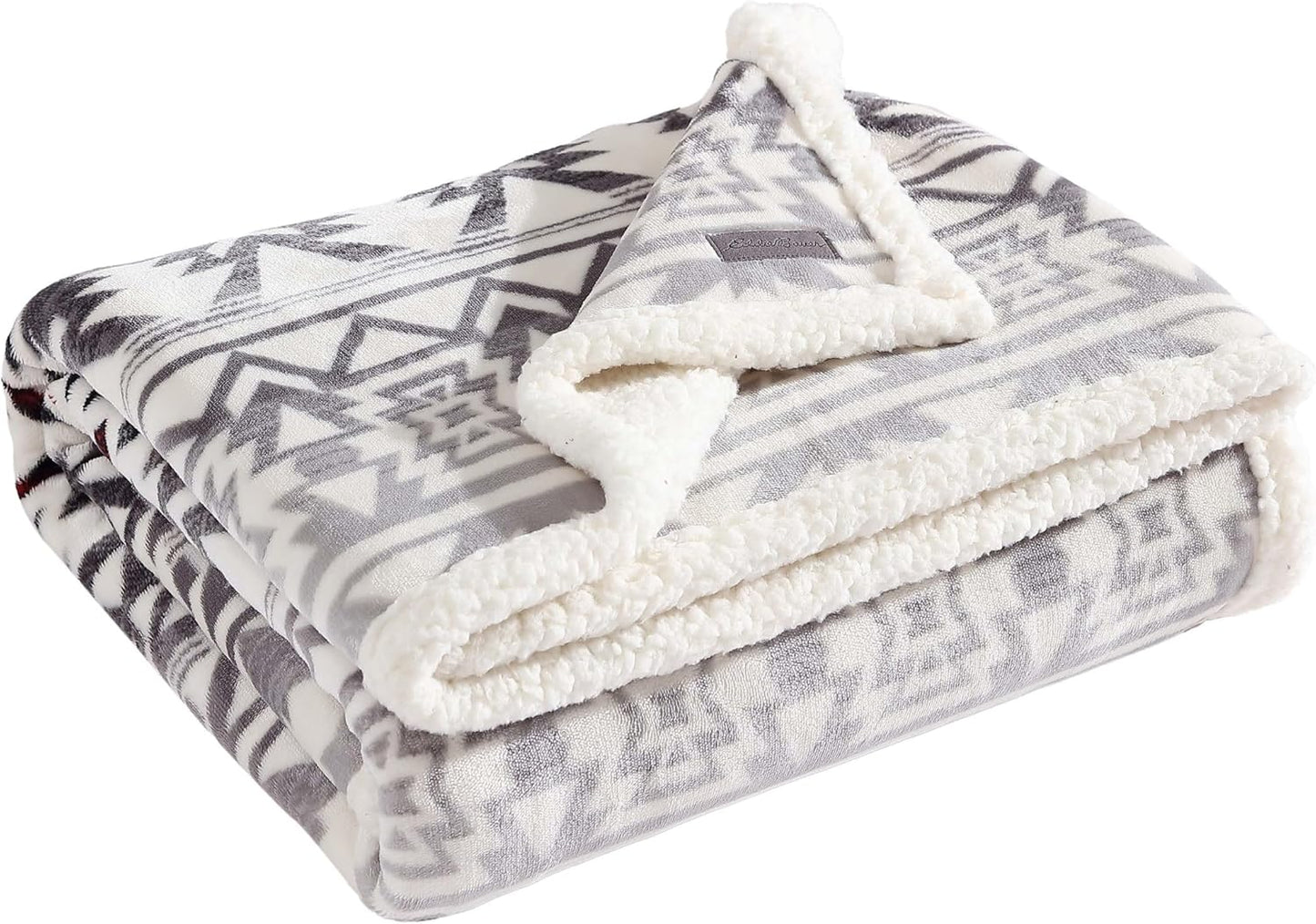 Eddie Bauer - Blanket, Super Soft Reversible Sherpa & Brushed Fleece Bedding, Throw Blankets for Couch, Ideal for Lounging (Clyde Hill Stripe)
