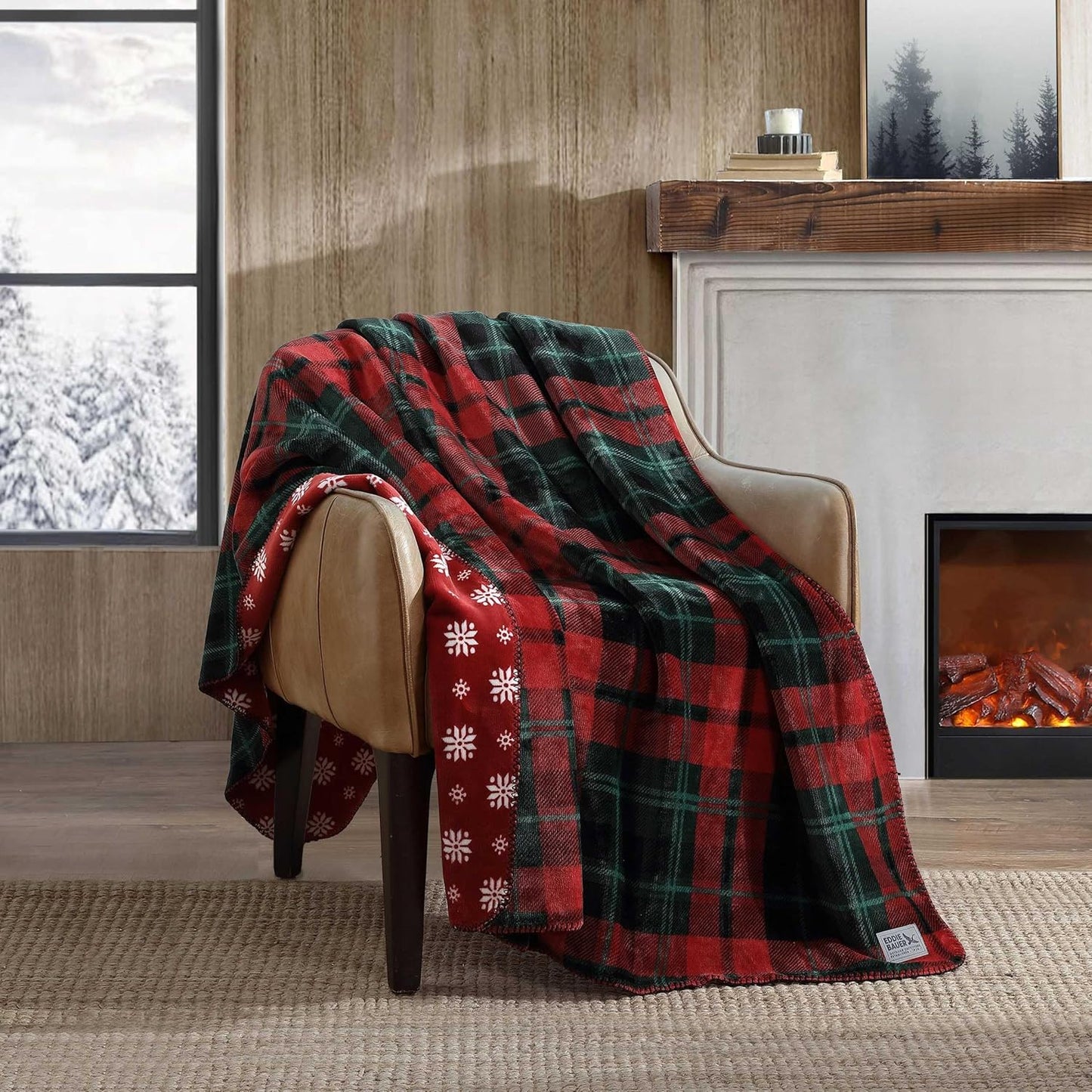 Eddie Bauer - Blanket, Super Soft Reversible Sherpa & Brushed Fleece Bedding, Throw Blankets for Couch, Ideal for Lounging (Clyde Hill Stripe)
