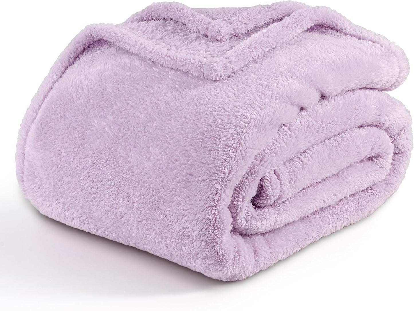Berkshire Blanket Classic Extra-Fluffy™ Plush Throw Blanket, Soft Fuzzy Fluffy Long Hair Throw Blanket for Couch Sofa Bed, Blue Mist, 50x60 Inches