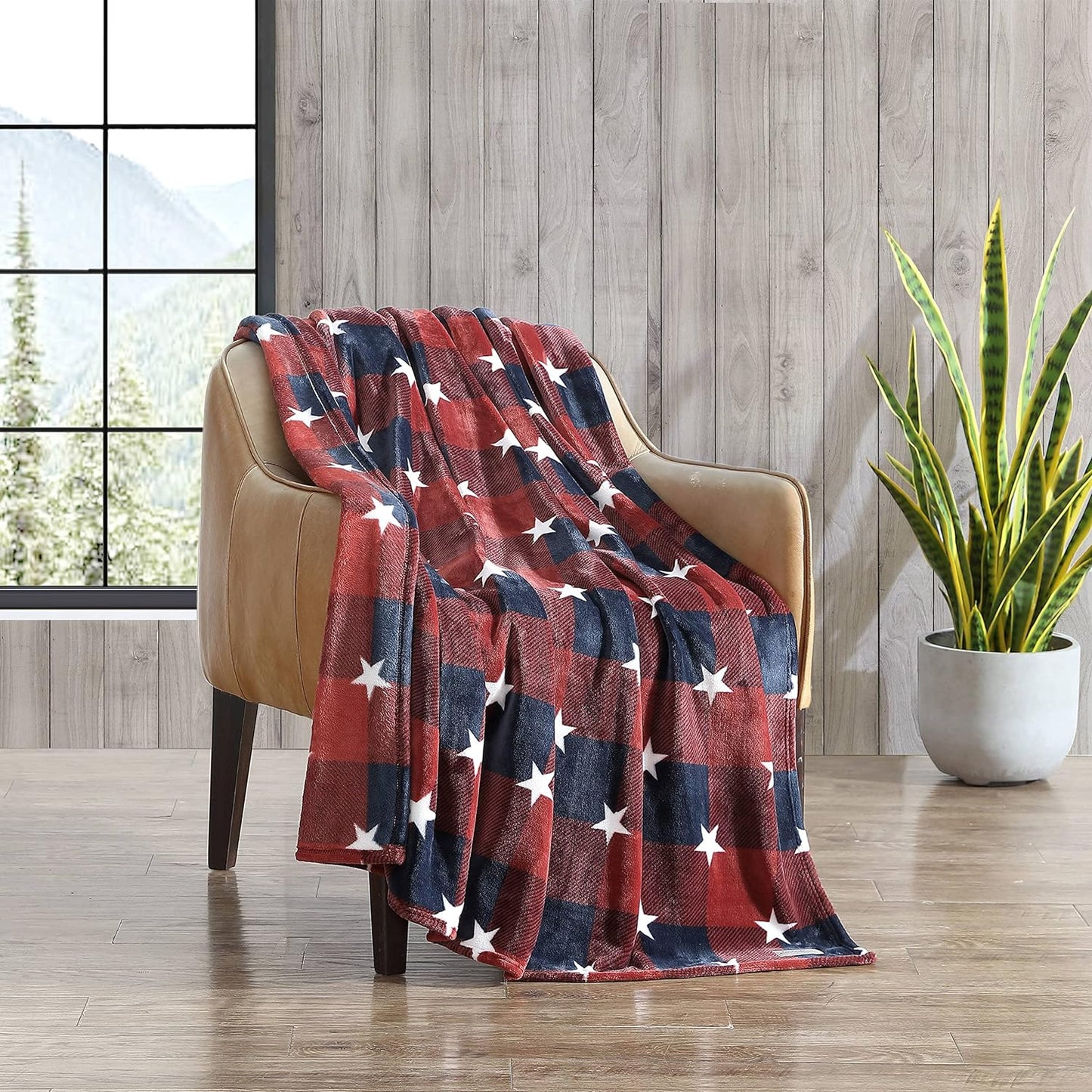 Eddie Bauer - Blanket, Super Soft Reversible Sherpa & Brushed Fleece Bedding, Throw Blankets for Couch, Ideal for Lounging (Clyde Hill Stripe)