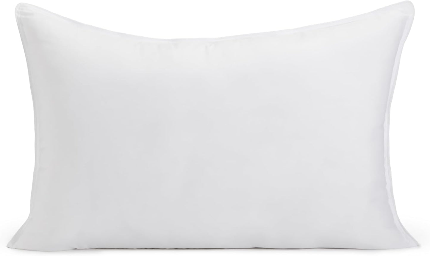 Amazon Basics Down-Alternative Pillows for Stomach and Back Sleepers, Soft Density, 20 x 36 inches, 2-Pack, White