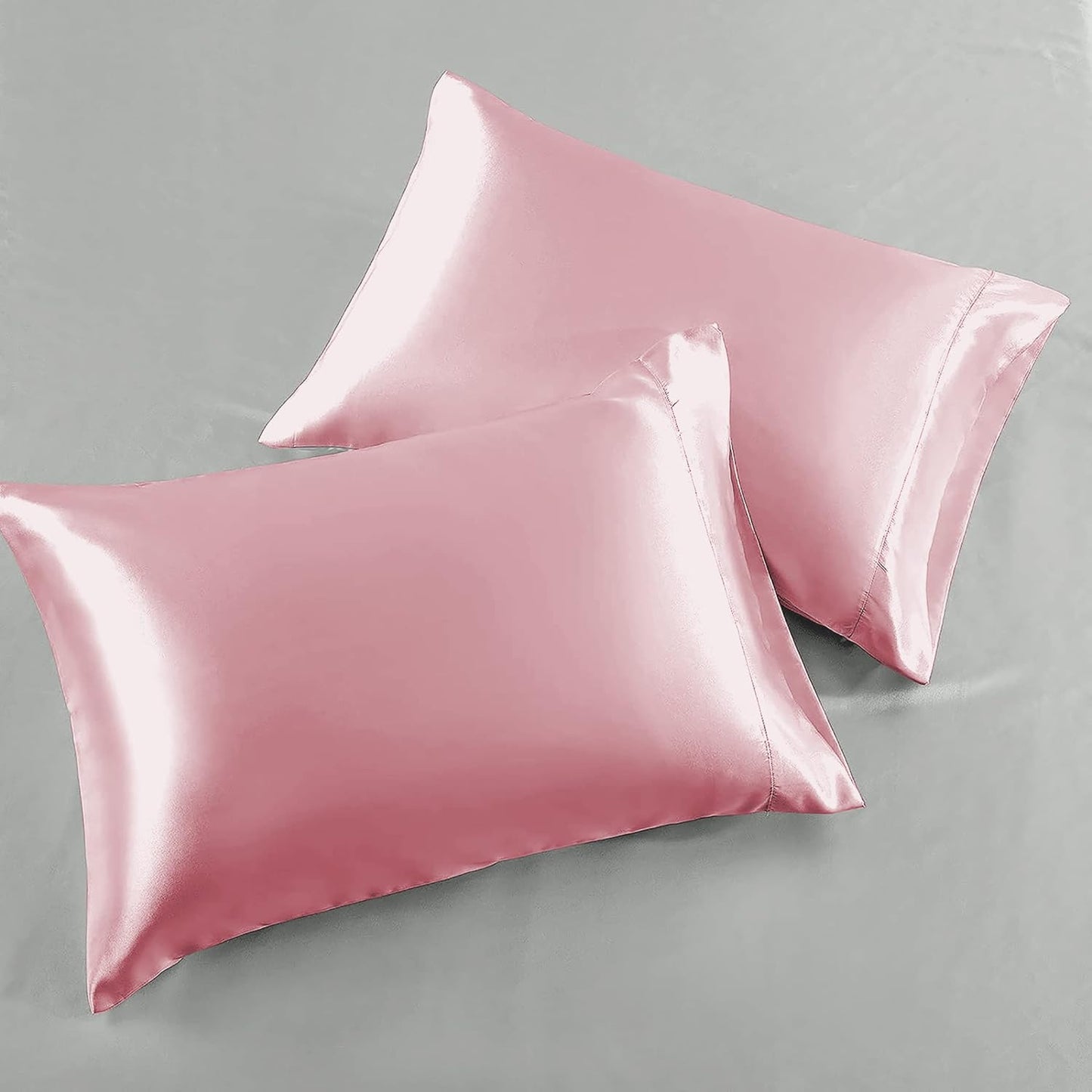 Pure Eco Silk Satin BedSheet Set 4 Piece Full XL Size (54x80)+ 16 Inch Deep Pocket White Color Cooling Soft and Silk Satin Sheets Full XL Size Bedding Set
