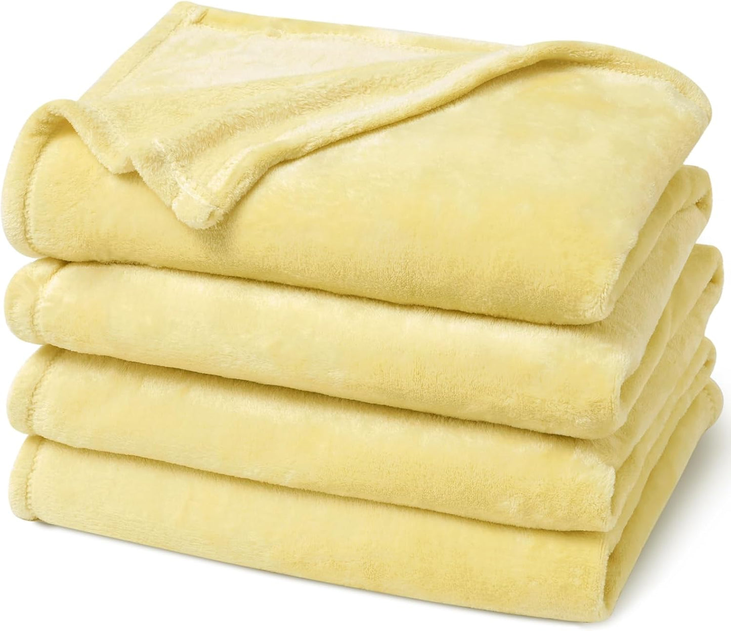 PHF Ultra Soft Fleece Blanket Twin Size, No Shed No Pilling Luxury Plush Cozy 300GSM Lightweight Blanket for Bed, Couch, Chair, Sofa Suitable for All Season, 66" x 90", Khaki