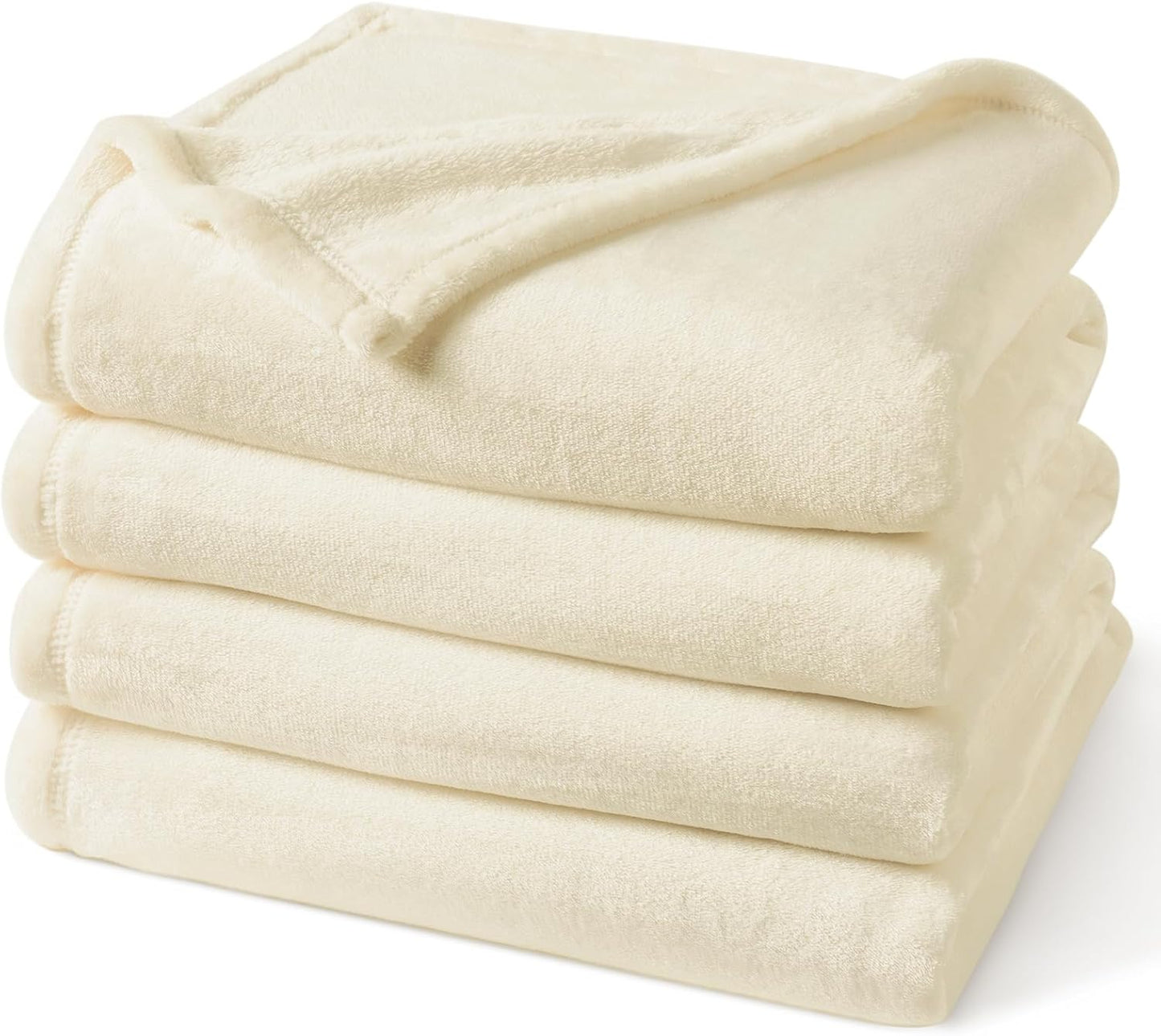 PHF Ultra Soft Fleece Blanket Twin Size, No Shed No Pilling Luxury Plush Cozy 300GSM Lightweight Blanket for Bed, Couch, Chair, Sofa Suitable for All Season, 66" x 90", Khaki