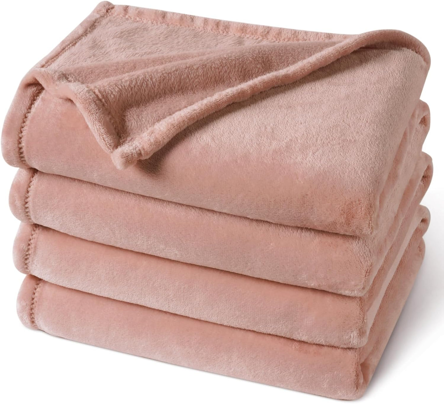 PHF Ultra Soft Fleece Blanket Twin Size, No Shed No Pilling Luxury Plush Cozy 300GSM Lightweight Blanket for Bed, Couch, Chair, Sofa Suitable for All Season, 66" x 90", Khaki