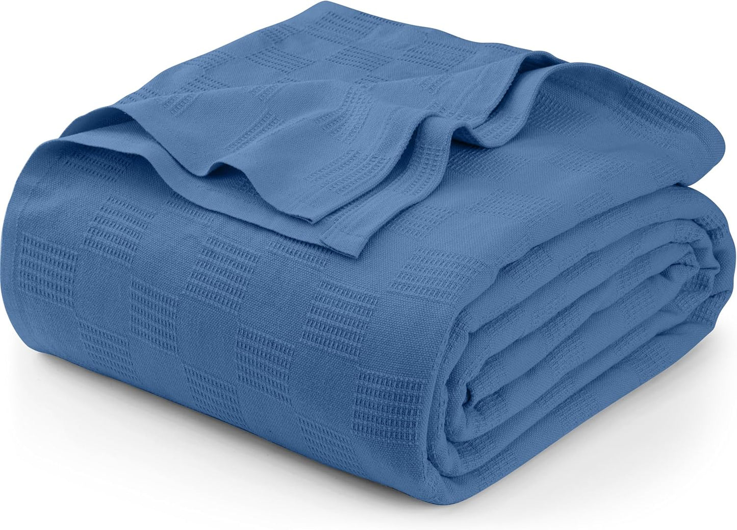 Utopia Bedding Smoke Gray 100% Cotton Blanket [Queen Size - 90x90 Inch] 350GSM Lightweight, Soft and Breathable Thermal Blanket for All Seasons