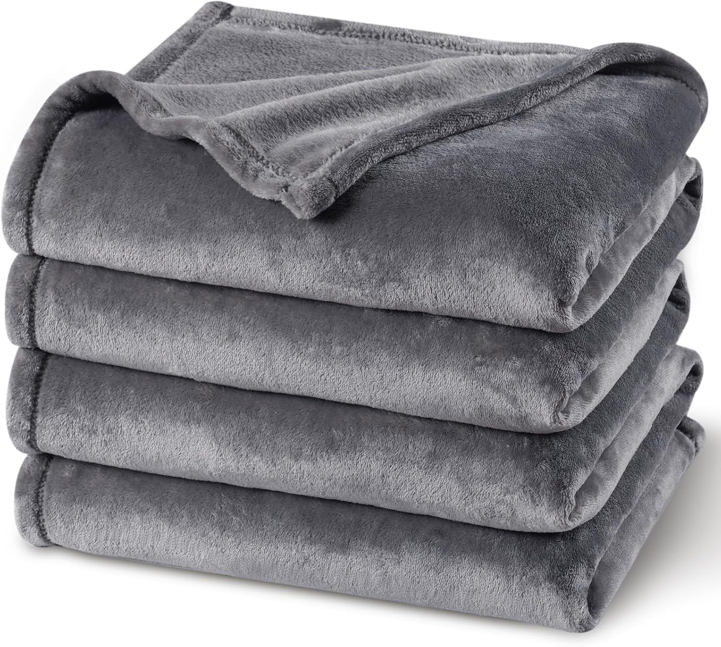 PHF Ultra Soft Fleece Blanket Twin Size, No Shed No Pilling Luxury Plush Cozy 300GSM Lightweight Blanket for Bed, Couch, Chair, Sofa Suitable for All Season, 66" x 90", Khaki