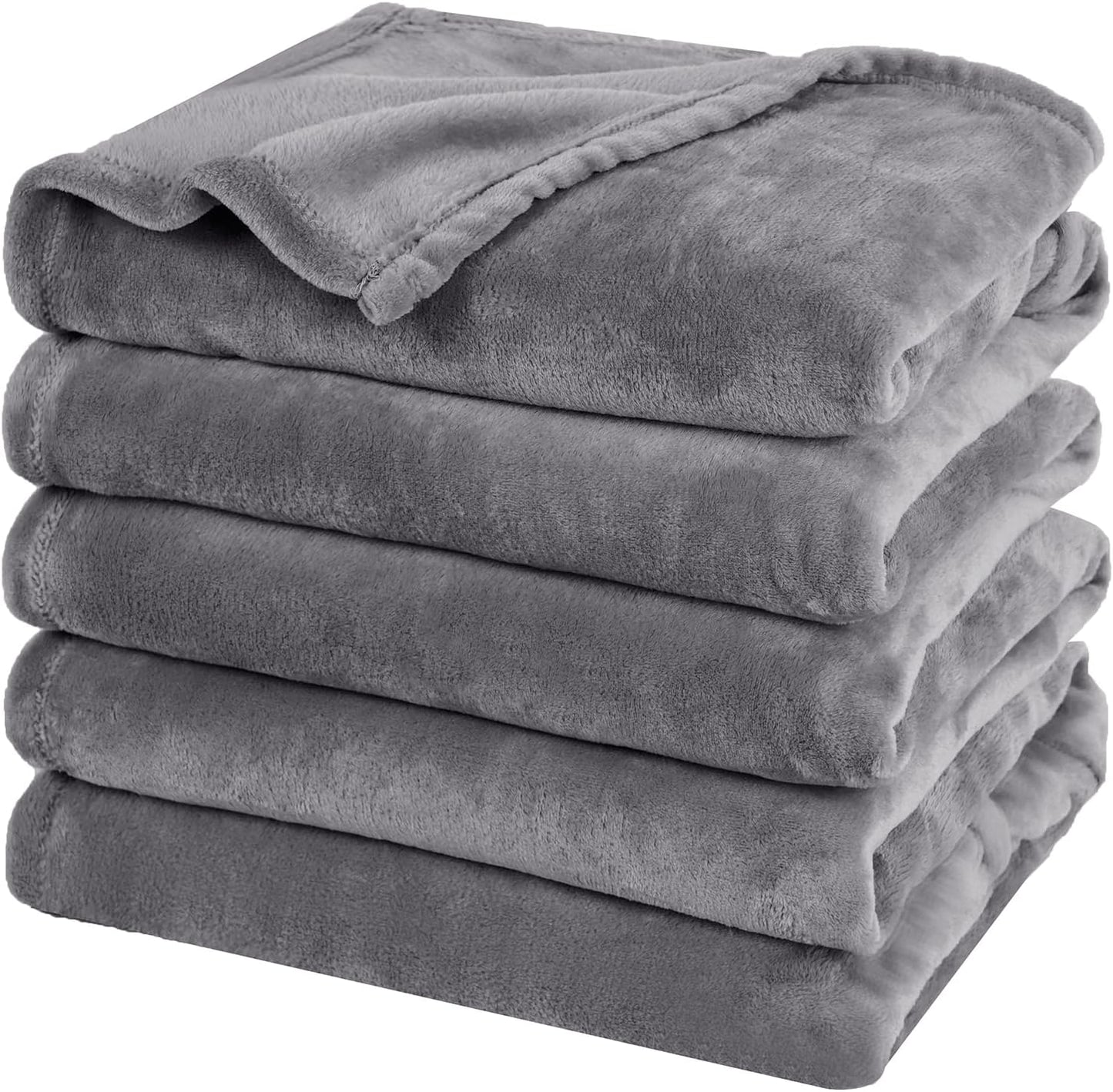 PHF Ultra Soft Fleece Blanket Twin Size, No Shed No Pilling Luxury Plush Cozy 300GSM Lightweight Blanket for Bed, Couch, Chair, Sofa Suitable for All Season, 66" x 90", Khaki