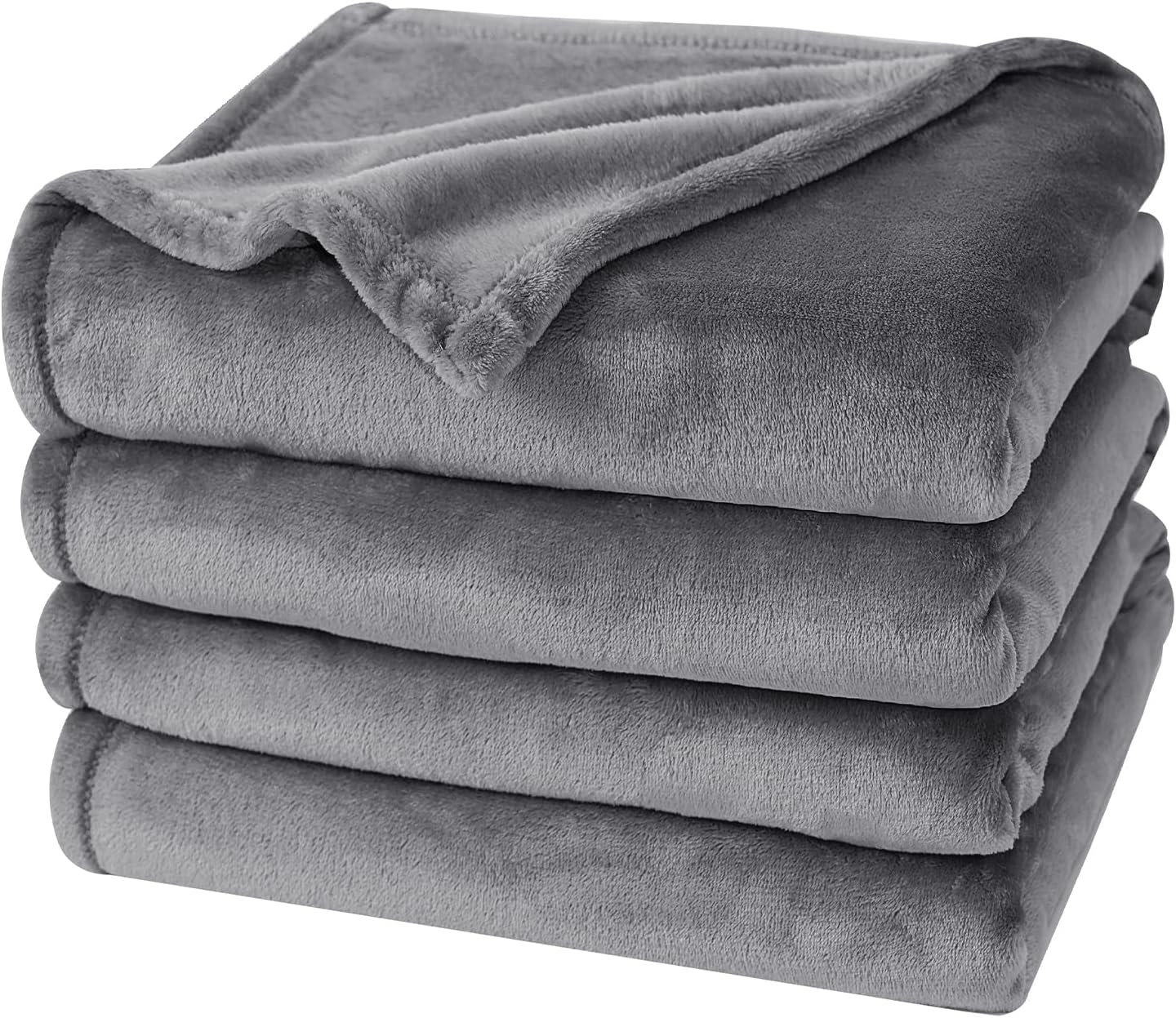 PHF Ultra Soft Fleece Blanket Twin Size, No Shed No Pilling Luxury Plush Cozy 300GSM Lightweight Blanket for Bed, Couch, Chair, Sofa Suitable for All Season, 66" x 90", Khaki