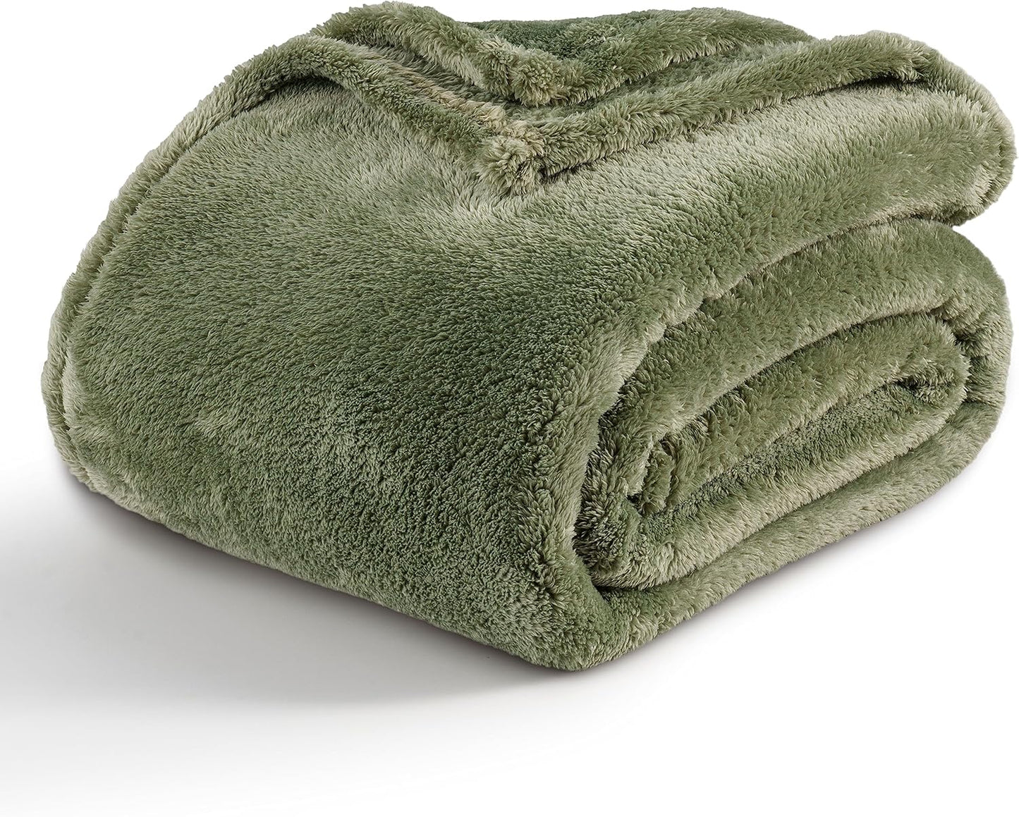 Berkshire Blanket Classic Extra-Fluffy™ Plush Throw Blanket, Soft Fuzzy Fluffy Long Hair Throw Blanket for Couch Sofa Bed, Blue Mist, 50x60 Inches