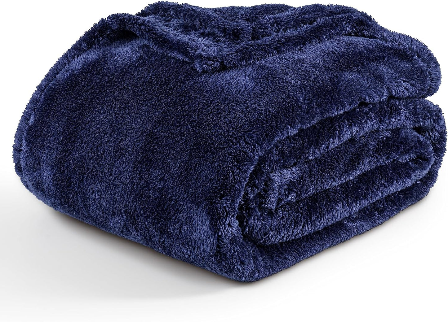 Berkshire Blanket Classic Extra-Fluffy™ Plush Throw Blanket, Soft Fuzzy Fluffy Long Hair Throw Blanket for Couch Sofa Bed, Blue Mist, 50x60 Inches