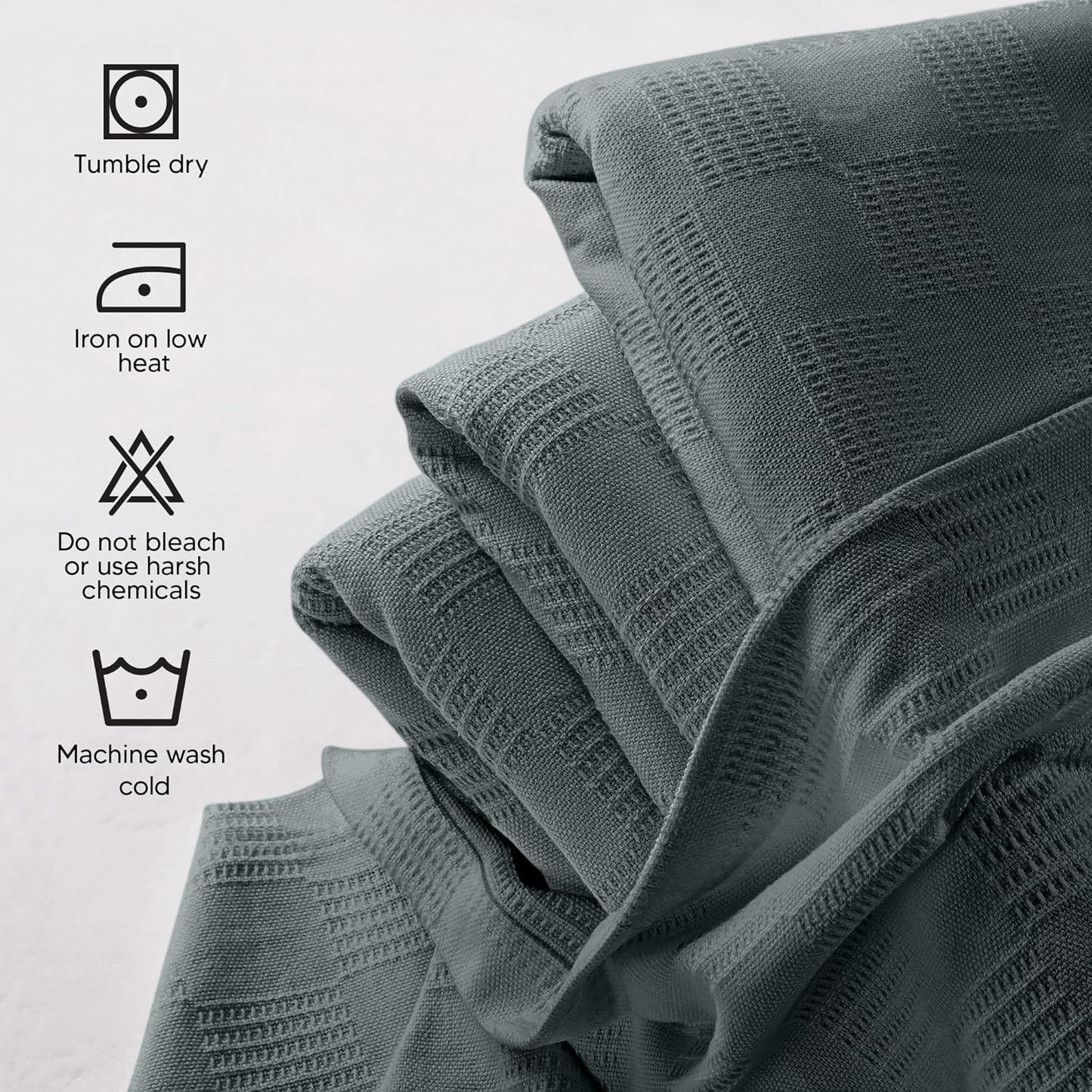 Utopia Bedding Smoke Gray 100% Cotton Blanket [Queen Size - 90x90 Inch] 350GSM Lightweight, Soft and Breathable Thermal Blanket for All Seasons