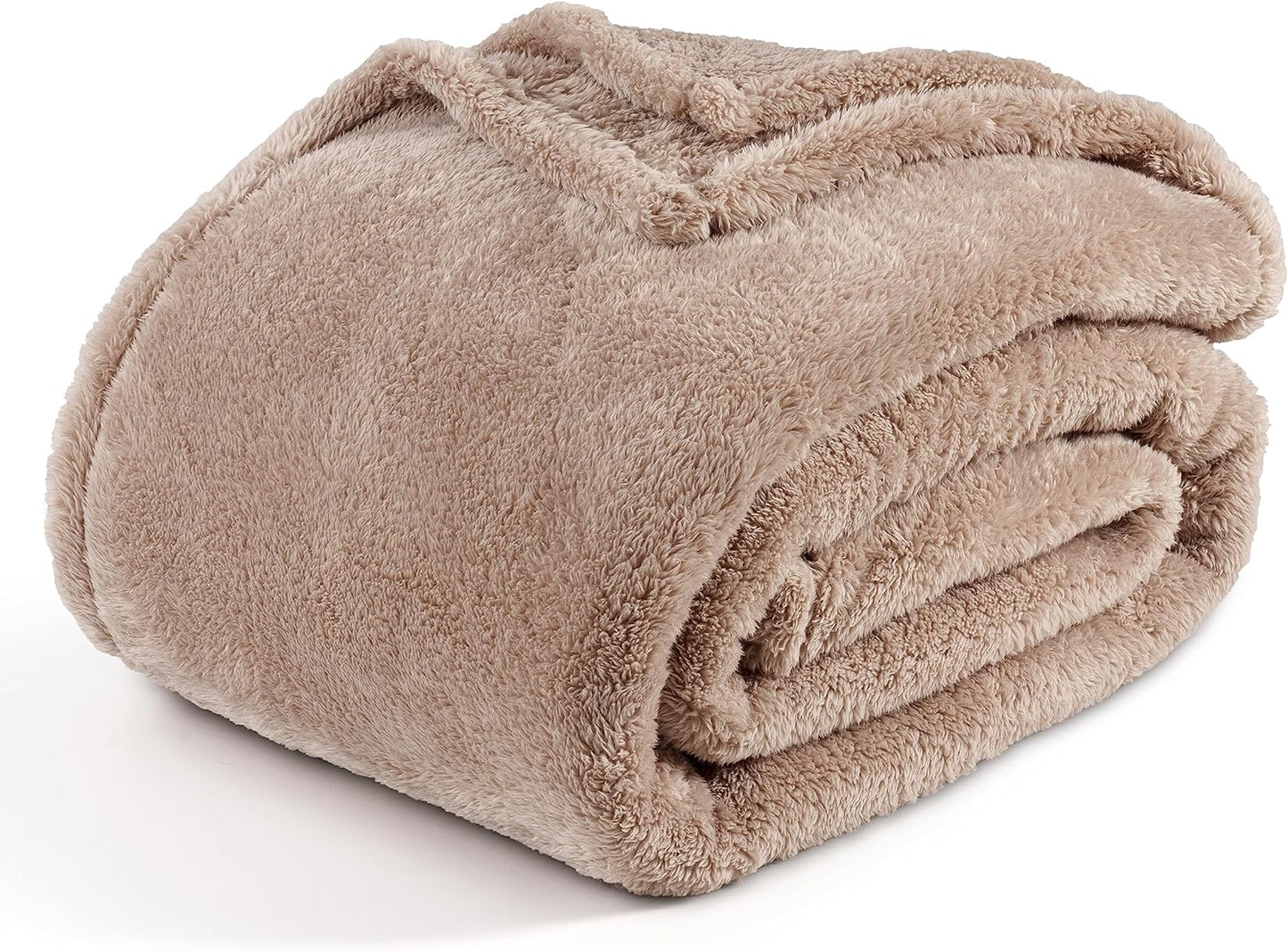 Berkshire Blanket Classic Extra-Fluffy™ Plush Throw Blanket, Soft Fuzzy Fluffy Long Hair Throw Blanket for Couch Sofa Bed, Blue Mist, 50x60 Inches