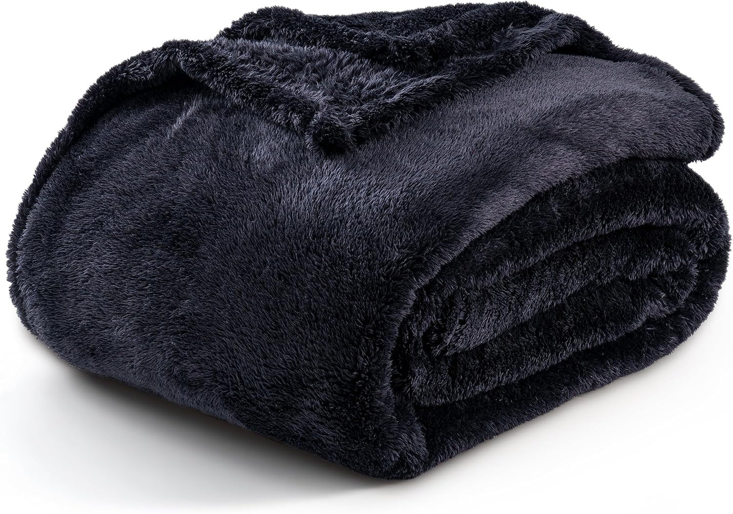 Berkshire Blanket Classic Extra-Fluffy™ Plush Throw Blanket, Soft Fuzzy Fluffy Long Hair Throw Blanket for Couch Sofa Bed, Blue Mist, 50x60 Inches