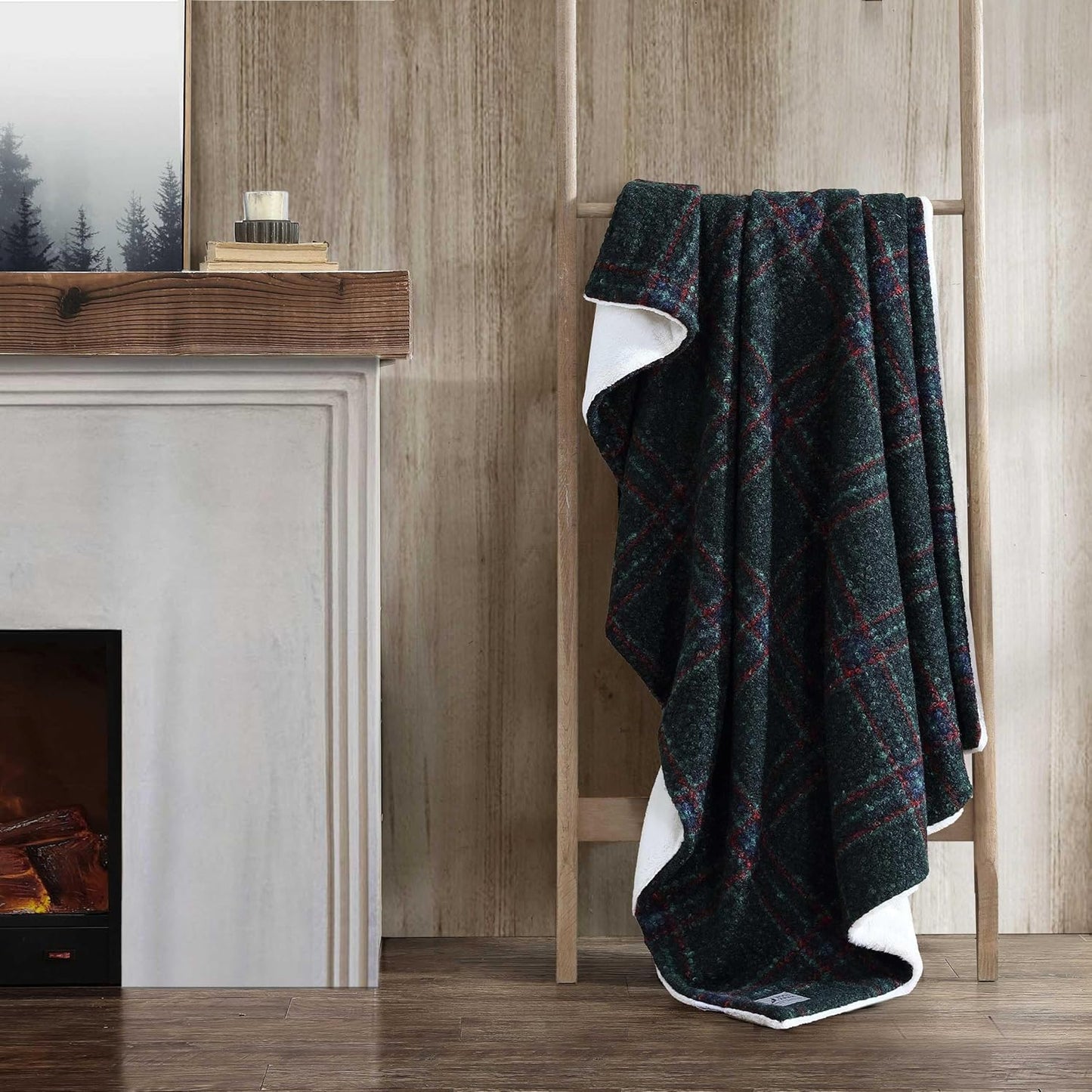 Eddie Bauer - Blanket, Super Soft Reversible Sherpa & Brushed Fleece Bedding, Throw Blankets for Couch, Ideal for Lounging (Clyde Hill Stripe)